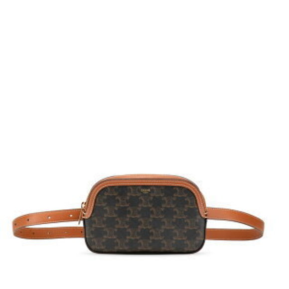 Celine Triomphe waist bag body brown leather - Picture 1 of 8